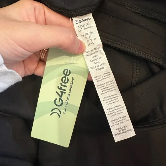 Wide Leg Stretch Pants | Yoga Pants | Pockets | High Waisted | Medium | NWT - Picture 7 of 7